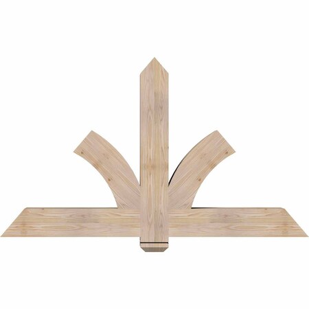 Ekena Millwork Redmond Smooth Timber Gable Bracket, Douglas Fir, 60"W x 35"H x 5 1/2"D x 5 1/2"F, 14/12 Pitch GBW060X35X0606RED00SDF